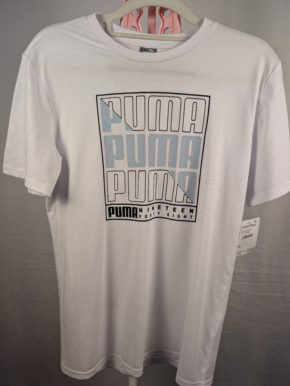 PUMA White Graphic Logo T-Shirt Youth XL (14-16) NWT